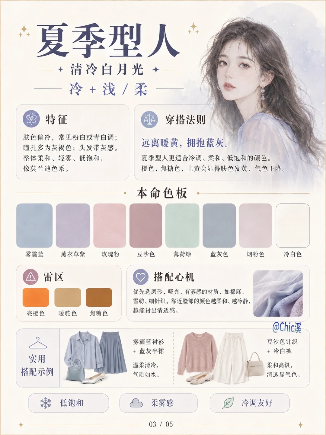夏季型人 · 清冷白月光