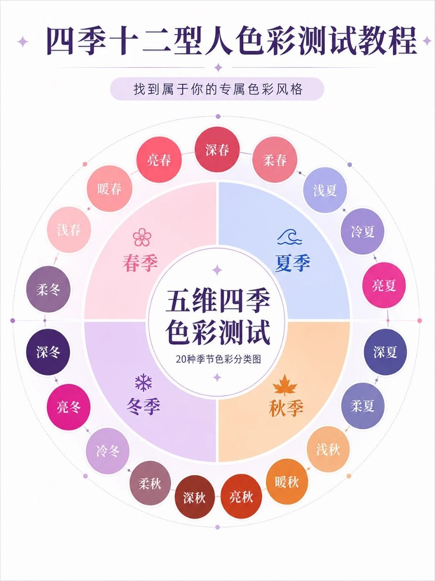 四季十二型人 · 穿搭色彩总图